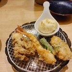 Tempura Meshi Kaneko Han Nosuke - 天ぷらめし@1380円　１回目盛り