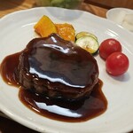 キッチン ブルー グローブ - 反対側から、ハニーバルサミコソースはタップリ！