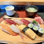 しほう田 - にぎり寿司ランチ…1100円(税込)※2024年より1300円