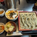 へぎ蕎麦処 むろしま - へぎ蕎麦+大盛+小盛カツ丼。