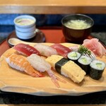 しほう田 - にぎり寿司ランチ…1100円(税込)※2024年より1300円