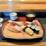 しほう田 - にぎり寿司ランチ…1100円(税込)※2024年より1300円