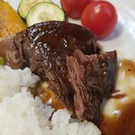 キッチン ブルー グローブ - ポシェではなく、ステーキとして食べ進める