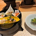 箱根強羅 白檀 - ▣夕食…先付けと旬彩