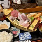 二代目 うず潮 - 日替り刺身定食(¥1,100)