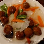 Isagosakaba - 肉団子甘酢炒め