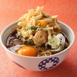 Fried chrysanthemum tempura soba