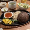 Suteki Taka - ■平日限定ランチ 和牛ハンバーグ（200g）　¥1.300
                サラダ/スープ/ライス（大盛り、普通、小盛りから選べます）/ちょこっとカレー付き