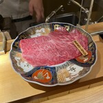 東京肉しゃぶ家 - 最初の肉魅せ