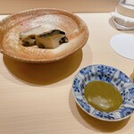 くるますし - 蒸し鮑と肝ソース