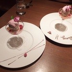 French Hana - ハッピーウエディング♫巨峰のソース　カシスの泡