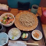 掌庵 蕎麦 石はら - ミニ海鮮丼とせいろのセット