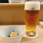 割烹 白鷹 - 最初は生ビール