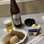 新発田 - 瓶ビール、お通し