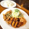 洋食ビストロ むろ屋 - おまかせランチ。三元豚のポークジンジャーとメンチカツでした。