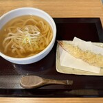 手打ちうどん 麦ヶ丘 - かけうどん＋海老天