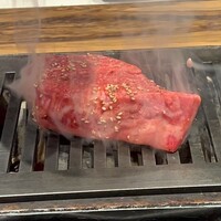 黒毛和牛ヘレ肉専門店 炭火焼肉 りきちゃん 北浜店 - 焼きます