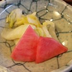 まんぼう亭 - 白菜と赤カブの漬け物