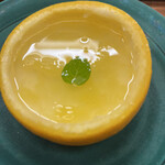 赤坂 菊乃井 - 昼懐石１５７３０円。八朔杏仁豆腐。さっぱりデザートです♩