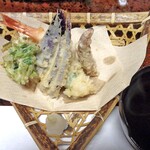 湯宿 梅ぞ乃 - 夕食（天ぷら）