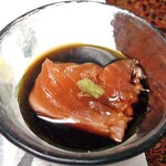 湯宿 梅ぞ乃 - 夕食（茜鱒の刺身）