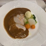 カフェ＆レストラン ヒルトップ - ランチ肉　鶏胸肉のロースト粒マスタードソース