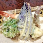 湯宿 梅ぞ乃 - 夕食（天ぷら）