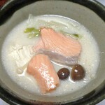 湯宿 梅ぞ乃 - 夕食（豆乳鍋）