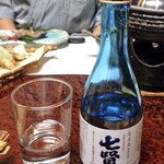 湯宿 梅ぞ乃 - 夕食（地酒『七賢』の生冷酒）