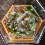 middle - 前菜の蓴菜と蛸のガスパチョ☆