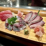 しほう田 - おまかせお造り（鯵、鰤、鮪）