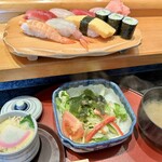 しほう田 - にぎり寿司ランチ…1100円(税込)※2024年より1300円