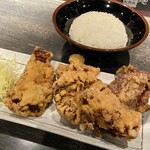 麺屋 風火 - 唐揚げと白ご飯