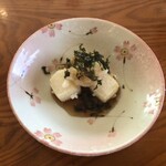 そば処みよし - クーポンの揚げもち。