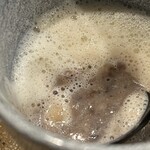 cuisine C - ふわとろポタージュ系。中には白子と銀杏。コーヒー風味も加わりまろやかな大人の味。