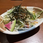 創作和食と美酒 うのさと - コース：彩り野菜と燻製帆立のサラダ