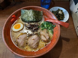 Waketa Gami - ラーメン、高菜追加