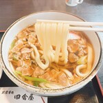 田舎屋 - 肉うどん(麺リフト)