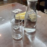 中国名菜　しらかわ - お水はガラスの瓶で登場！