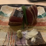 ぎんざ 一二岐 - ■強肴　 鰹藁焼き　
      ランチ懐石コース　10,395円（税込み）