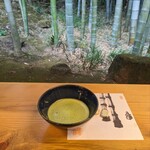 休耕庵 竹の庭の茶席 - 抹茶