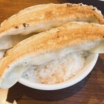 銀座 天龍 - オンザライスしてみたが明らかに食べにくいので断念