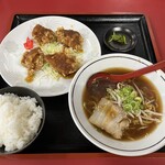 Chuuka Ryouri Souhachi - 日替り定食（唐あげのおろしポン酢、ミニラーメン、ご飯）