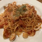 ベルソリーゾ - 魚介のトマトクリームソーススパゲッティ