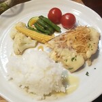 キッチン ブルー グローブ - ご飯を乗せます