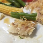 キッチン ブルー グローブ - いんげん豆も乗せて見ます