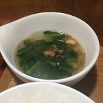 キッチン ブルー グローブ - ほうれん草と茸のスープ