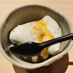 枯淡 - 【写真⑥】河豚の白子のミニシャリ丼、卵黄醤油
