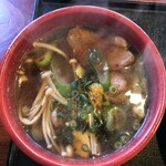 福乃家 - 柚子香る鴨汁。鴨肉は柔らか。