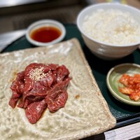 にくずき - ハラミ焼肉定食・肉ダブル・ご飯大盛（2400円）